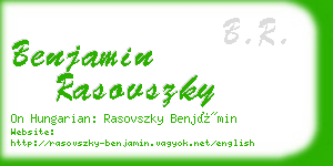 benjamin rasovszky business card